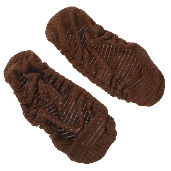 WRITWAA Back to School 1 Pair Stain Resistant Armrest Pads For Office Chair Coffee Colored Polyester Armrest Slipcover