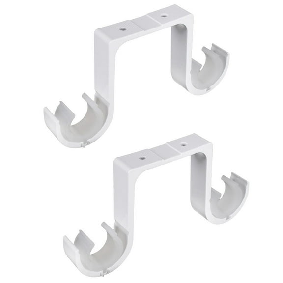 WRITWAA 1 Pair Aluminium Alloy Ceiling Mount Bracket for Curtain Rods, and Easy to Install