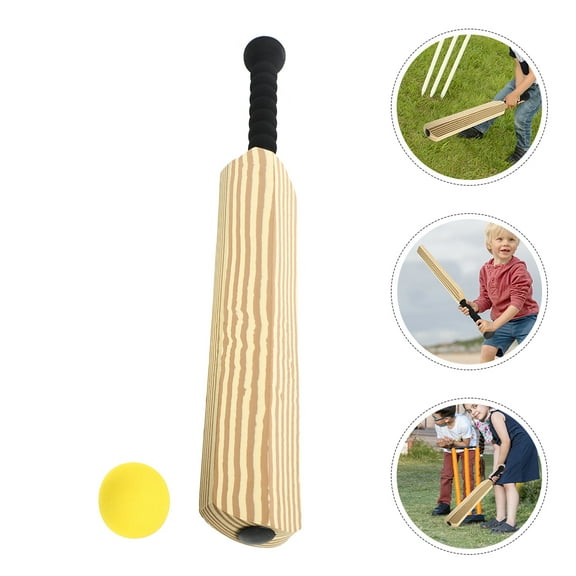 WRITWAA 1 Set Lightweight Plastic Baseball Bat Durable Balls Cricket Sports Equipment for Family Fun