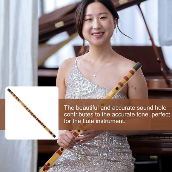 WRITWAA 1 Set Chinese Flute for Beginners Bamboo Traditional Musical Instrument for Music Practice 48 00X2 50X2 50Cm