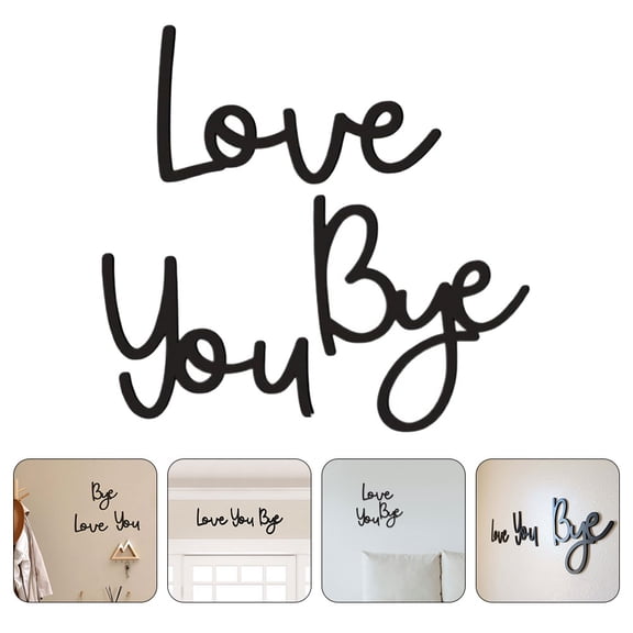 WRITWAA 1Set Black Wood Letter Wall Sign with Handcrafted Bohemian Style for Entryway