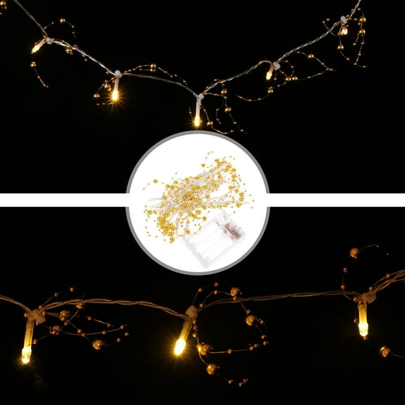 WRITWAA 1Pc Portable Golden ng Lights Battery Powered for Balcony Patio Ambiance