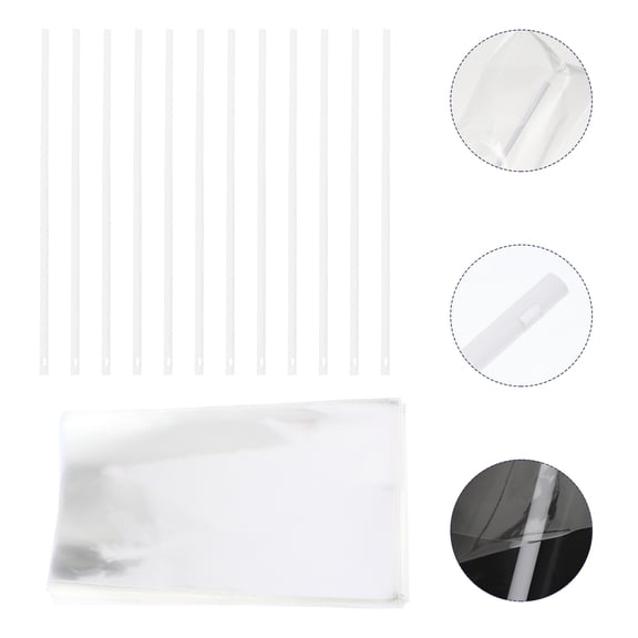 WRITWAA White Plastic Lollipop Packaging Kit for Party Favors, Candy , Wrapping Supplies - Complete Set