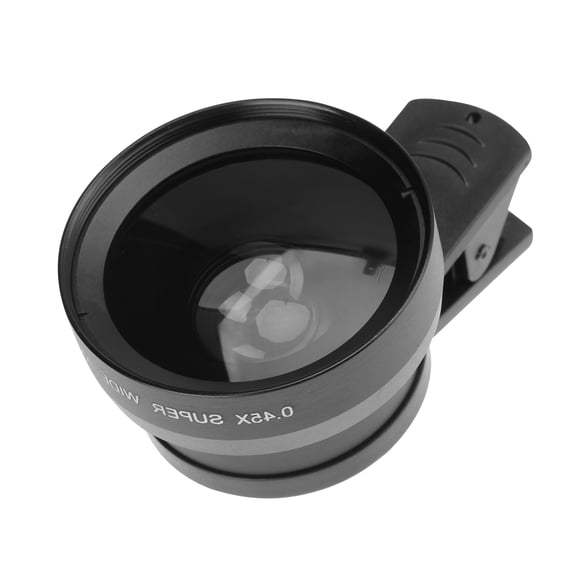 WRITWAA Wide Angle Lens for Smartphone Metal Clip on Mobile Phone Camera Lens in Black