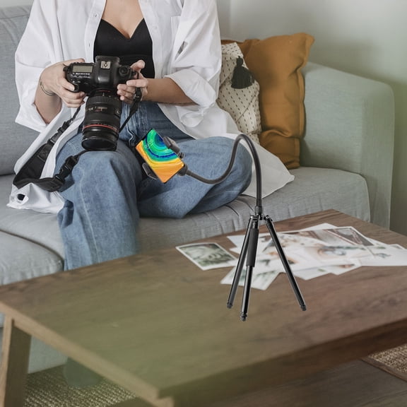 WRITWAA 1Set Flexible Hose Phone Camera Mount with Universal Clamp and Stable Tripod Ball Head Black