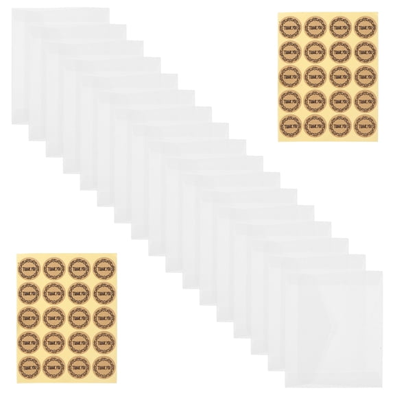 WRITWAA 1Set Convenient Transparent Envelopes with Tasteful Translucent Design for Cards