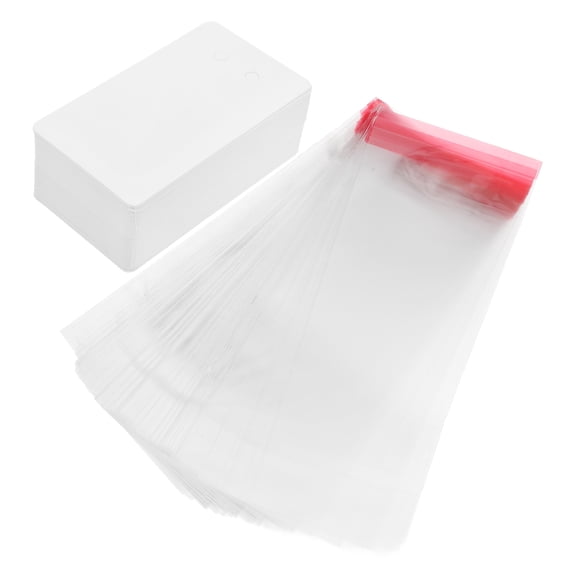 WRITWAA 100 Bags Of Jewelry Packaging For Small Business And Storage Retail Store Accessories White