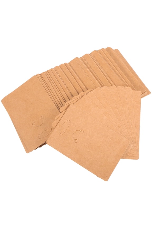 Jewelry Display Card Keychain Cards Brown 100Pcs