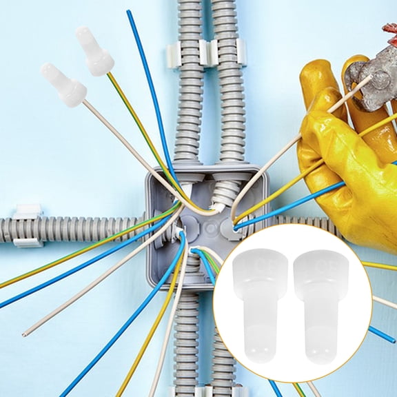 WRITWAA 1000Pcs Closed End Electrical Wire Connector Nuts in White for Automotive and General Electrical Use