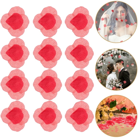 WRITWAA Valentines Day Romantic Red Silk Petals 1000Pcs