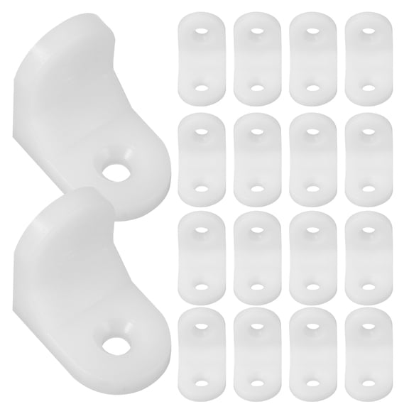 WRITWAA 100Pcs Corner Braces Plastic Right Angle Furniture Connection For Cabinet Wardrobe Shelving