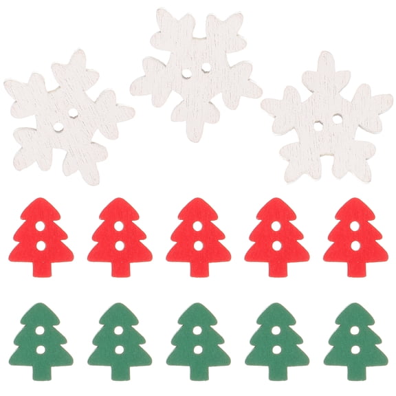 WRITWAA 100Pcs DIY Clothing Button Snowflake Shape Buttons for Women Craft