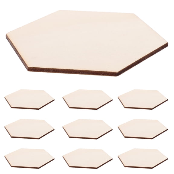 WRITWAA Beige Hexagon Wood Panels Rustic Design for Handpainted DIY Crafts