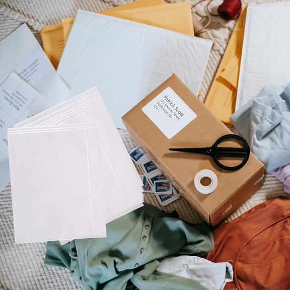 WRITWAA Self-Adhesive Transparent Envelopes for Packing Lists and Invoices Easy Stick and Remove