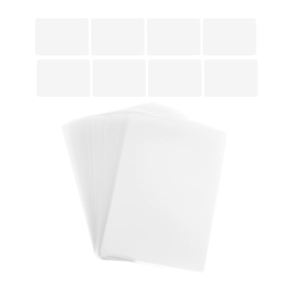 WRITWAA 100Pcs Thermal Laminating Sheets White Plastic Waterproof Laminating Film for Photo Sealing