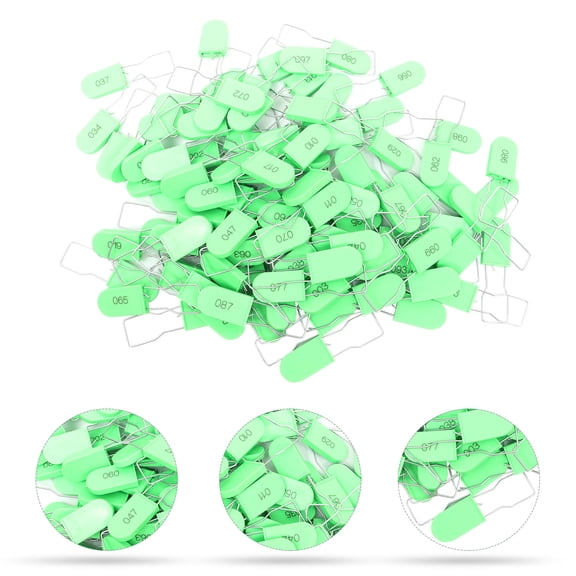 WRITWAA 100Pcs Weatherproof Padlock Green Plastic Lock for Home Tools and Office Supplies