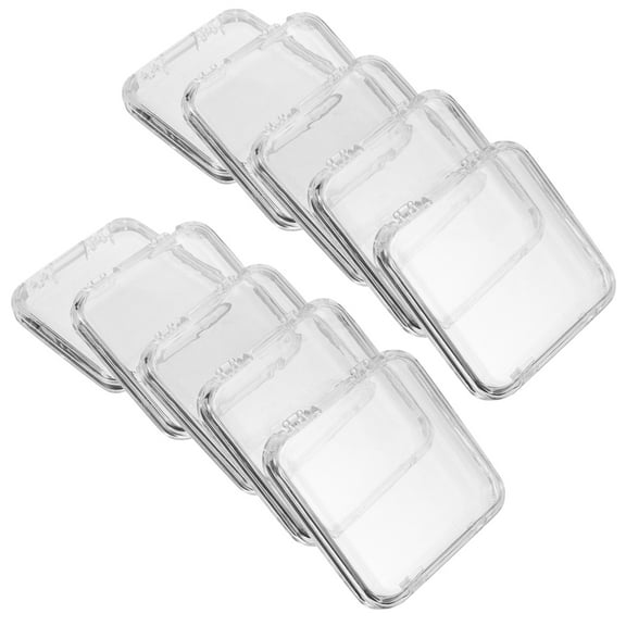 WRITWAA 10PCS Dustproof Nail Display Box Transparent Organizer for Travel Storage