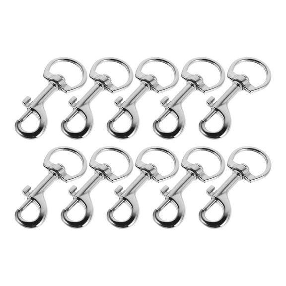 WRITWAA 10PCS Swivel Hooks Zinc Alloy Snap Hooks Secure Keys Fish Mouth Style for Camera Straps Home