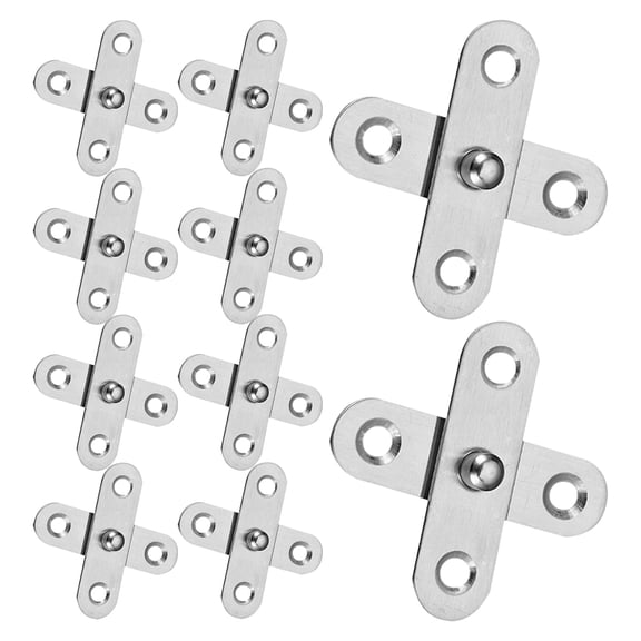 WRITWAA 10Pcs 360 Degree Rotatable Stainless Steel Door Hinges Hidden and Silent for Kitchen Cabinets