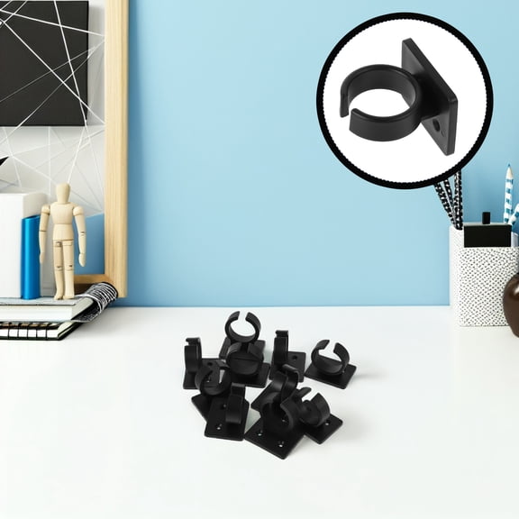 WRITWAA 10Pcs Adjustable Mic Hanger for Black Plastic Holder in Home Studio for Recording