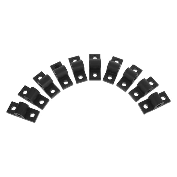 WRITWAA 10Pcs Aluminum Profile Caster Mount Black Bracket for Furniture and Industrial Frame Support