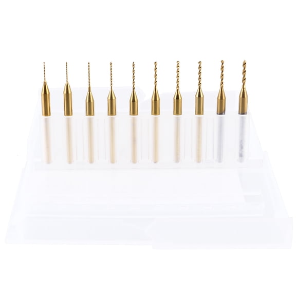 WRITWAA 10Pcs Assorted Color Titanium Coated Drill Bit for Cnc Milling and Copper Processing