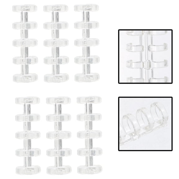 WRITWAA 10Pcs Convenient Plastic Book Rings Household Leaf Binder for Home Use