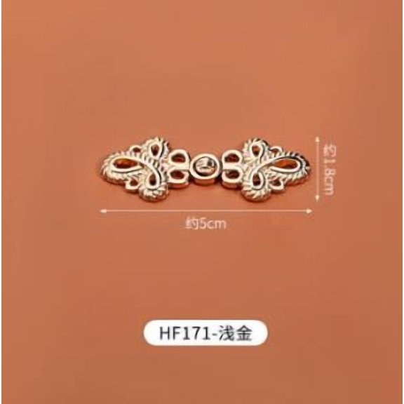 WRITWAA Durable Retro Golden Metal Buttons for Formal Wear Stand Collar 10Pcs