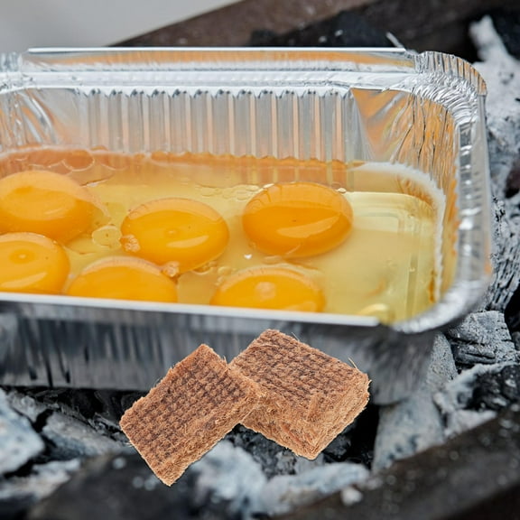 WRITWAA 10Pcs Fire Starter Blocks Brown Prolonged Burning Lightweight Fire Starters for Outdoor Grilling