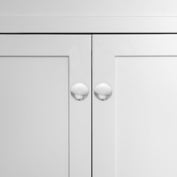 WRITWAA 10Pcs Kitchen Cabinet Knobs Brushed Nickel Drawer Pulls Round Iron Durable for Kitchen Renovation