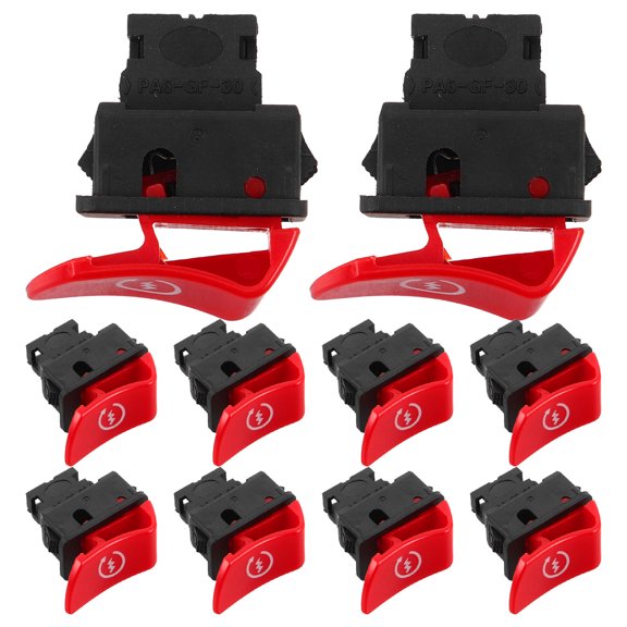 WRITWAA 10Pcs Motorcycle Electric Start Switch Replacement Plastic Push Button Starter for Engine Ignition
