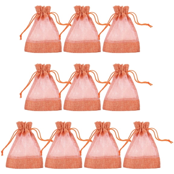 WRITWAA 10-Pack Orange Fabric Storage Bags for Closet Fresheners, Aromatherapy, and Home Organization Solutions