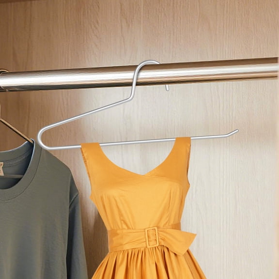 WRITWAA Pants Drying Hangers Aluminium Alloy Silver 10pcs Non Slip Open Ended