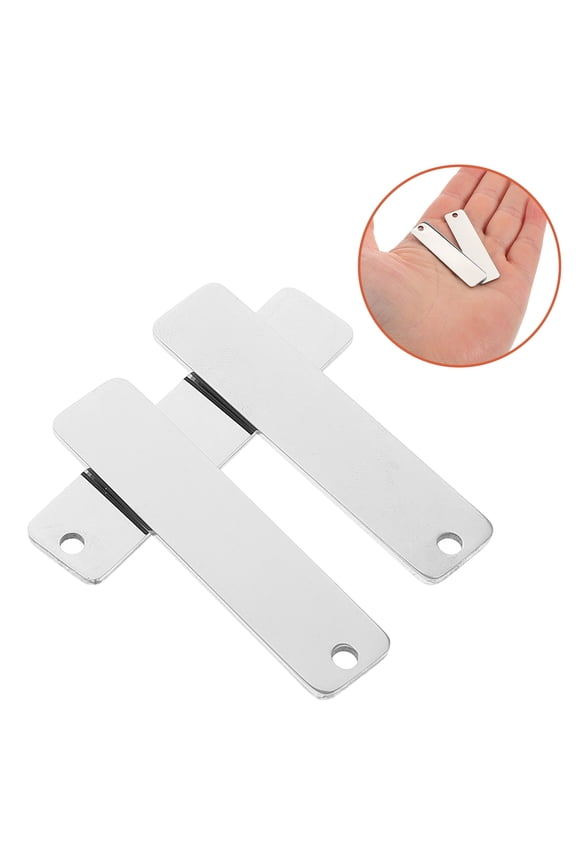10Pcs Engravable Keychains Simple and Fashionable Titanium Steel Rectangle Stamping Blanks for Accessories