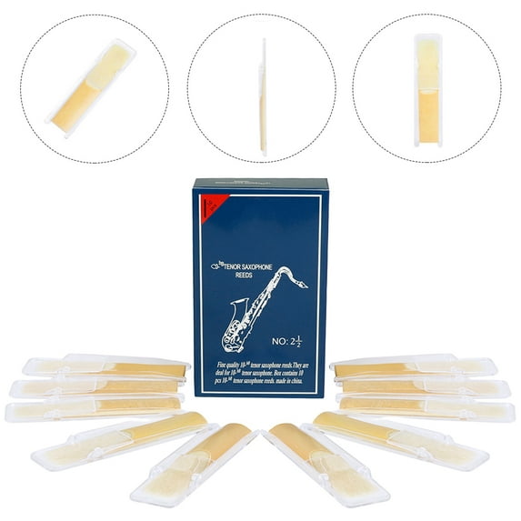 WRITWAA 10Pcs Medium Strength 2.5 Saxophone Reeds Professional Reeds for Alto Tenor Saxophone Accessories