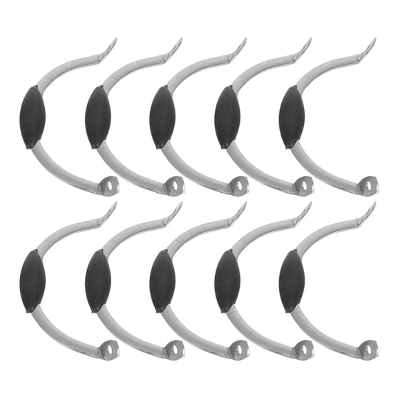 WRITWAA 10Pcs Pot Handle Replacement Black Stainless Steel Side Handles for Sauce Frying Steamer Soup and Wok Pans
