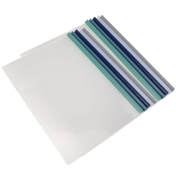 WRITWAA 10Pcs Transparent Document Organizer Slide Bars with Large Capacity for Office and Meeting Use
