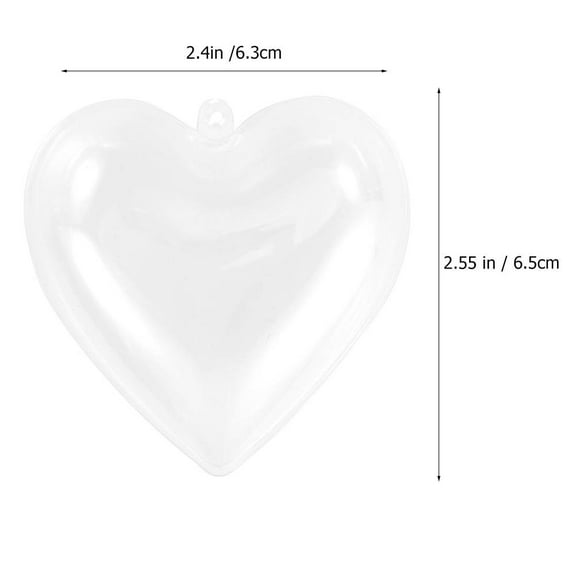 WRITWAA 10Pcs Clear Plastic Ball Hollow Sphere Hanging Decoration with Ribbon Hole