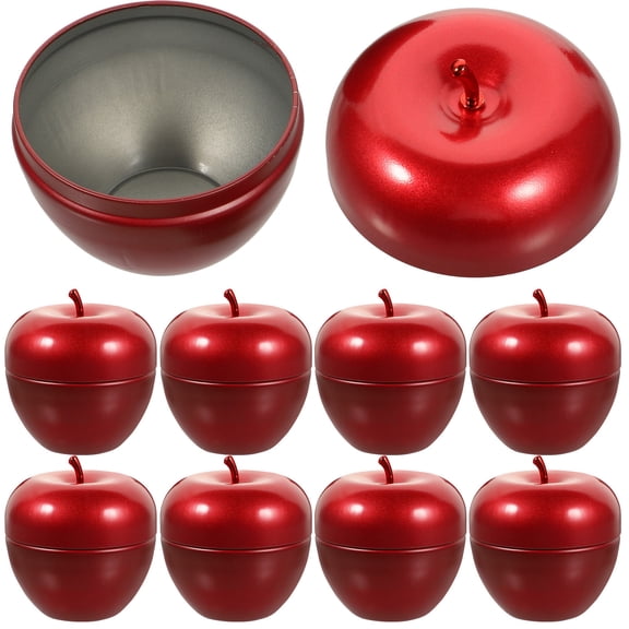 OFFIGAM Red Tinplate Multi-Function Tea Jar for Home Decoration and Dry Food