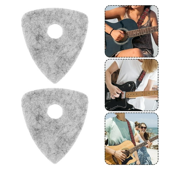 WRITWAA 10pcs Grey Wool Bass Guitar Picks for Guitarists Comfortable Playing Accessories
