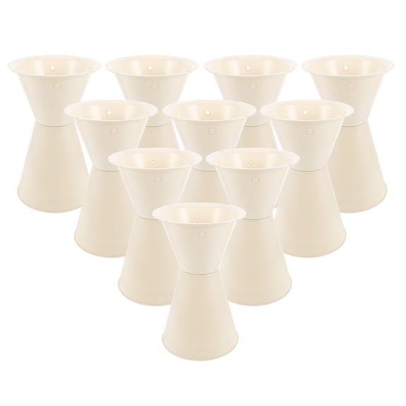WRITWAA 10pcs Bouquet Holder White Plastic for Stable Base Support for DIY Enthusiasts Home Decoration