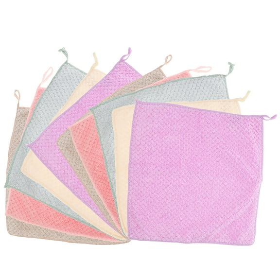 WRITWAA 10pcs Kitchen Hand Towels Assorted Colors Soft Cotton Hand Towels for Home Office Bathroom Use