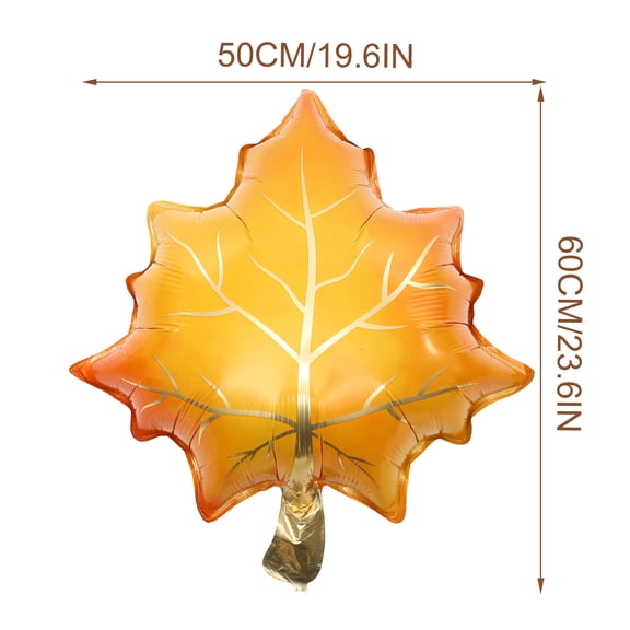 OFFIGAM Yellow Maple Leaf Foil Balloons for Fall and Tsgiving Party Decor 10Pcs