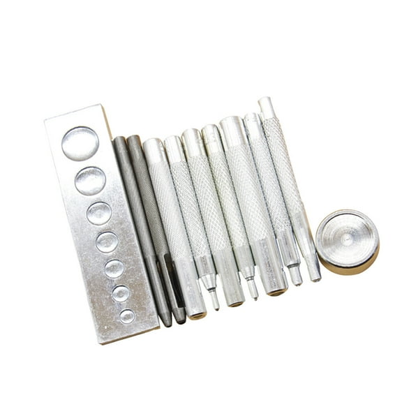 WRITWAA 11-Piece Rivet Setter and Punch Hole Base Kit for Home Crafting, Repair, and Metalworking Projects