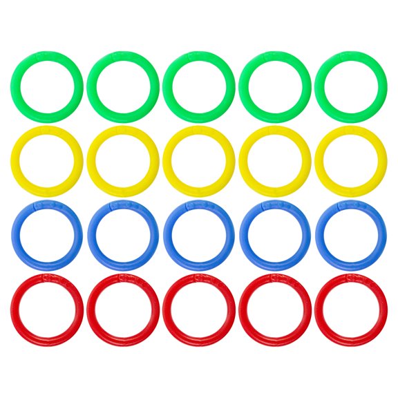 WRITWAA 120Pcs Plastic Book Binder Rings for Efficient Document and Card Holding