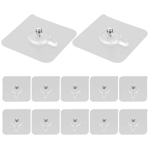 WRITWAA 12Pcs Adhesive Picture Hanger Transparent Punch Free for Picture Frame Hanging in Homeowners