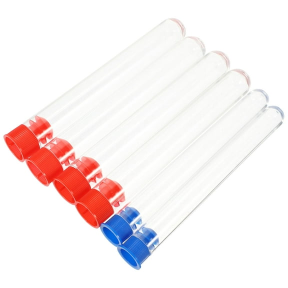 WRITWAA 12Pcs Plastic Test Tubes for Students Classroom Use Assorted Color Lightweight ABS