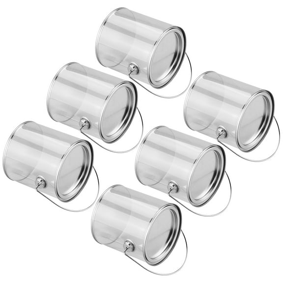 WRITWAA Clear Cookie Jar Small Storage Jar Transparent 12pcs