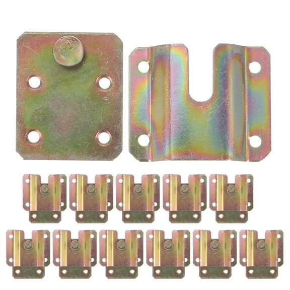 WRITWAA 12Pcs Heavy Duty Golden Interlocking Furniture Flush Mount Bracket for Home Use