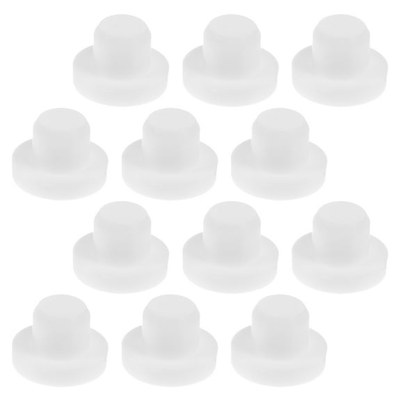 WRITWAA 12Pcs Silicone Bottle Stopper Set White Anti Spill Flexible Seal Plugs for Kitchen